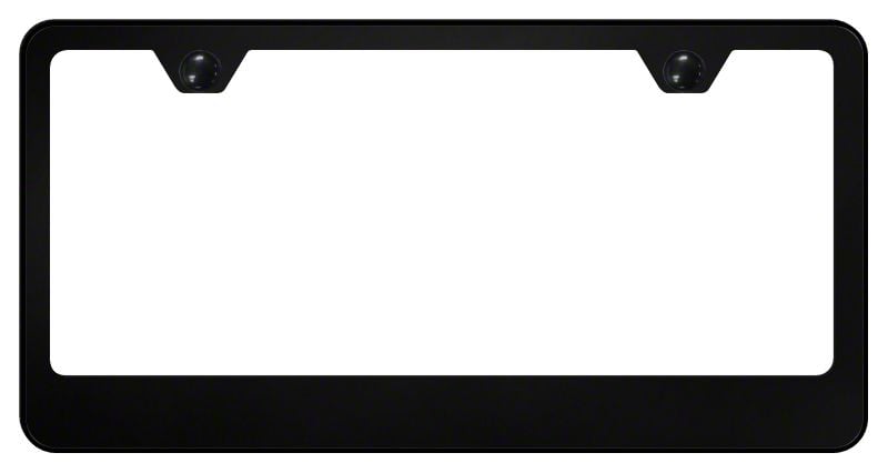 Tacoma 2-Hole Wide Bottom License Plate Frame; Black Powder-Coated ...