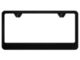 2-Hole Wide Bottom License Plate Frame; Black Powder-Coated Stainless (Universal; Some Adaptation May Be Required)