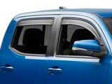 Low Profile Ventvisor Window Deflectors; Front and Rear; Matte Black (16-23 Tacoma Double Cab)