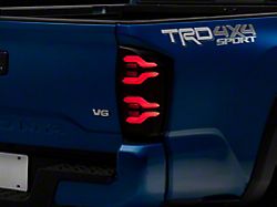 AlphaRex LUXX-Series LED Tail Lights; Black Housing; Smoked Lens (16-23 Tacoma)