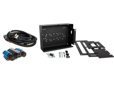 Non-Locking Steel Door Bed Compressor Box Mount with 12V Twin Compressor; Passenger Side (05-23 Tacoma)