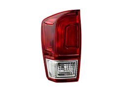 OE Style Tail Light; Smoked Housing; Red Clear Lens; Driver Side (16-17 Tacoma)
