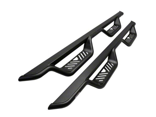 Westin Outlaw Drop Nerf Side Step Bars; Textured Black (05-23 Tacoma Double Cab)