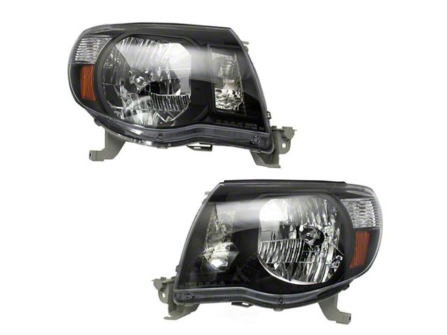 Performance Headlights; Black Housing; Clear Lens (05-11 Tacoma)