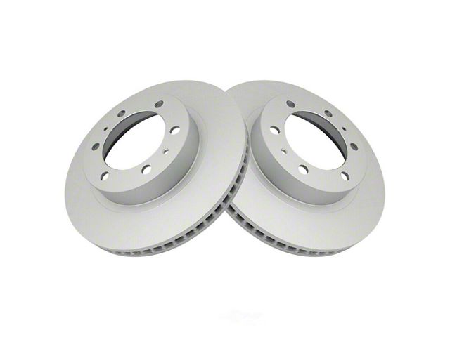 Plain Vented 6-Lug Rotors; Front Pair (05-23 4WD Tacoma)