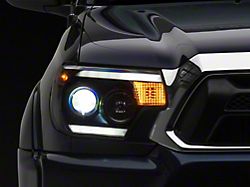 Platinum Series High-Power LED Module Headlights; Black Housing; Clear Lens (12-15 Tacoma)