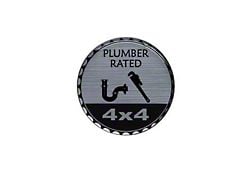 Plumber Rated Badge (Universal; Some Adaptation May Be Required)