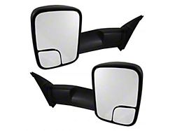 Powered Heated Flip-Up Towing Mirrors; Textured Black (16-19 Tacoma)