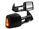 Powered Heated Towing Mirrors with Amber Turn Signals; Black (16-23 Tacoma)