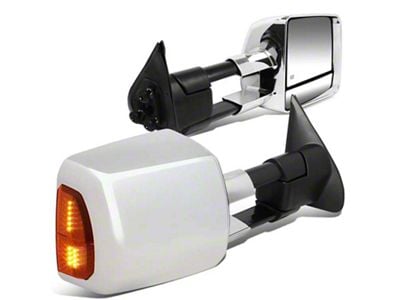 Powered Heated Towing Mirrors with Amber Turn Signals; Chrome (05-15 Tacoma)