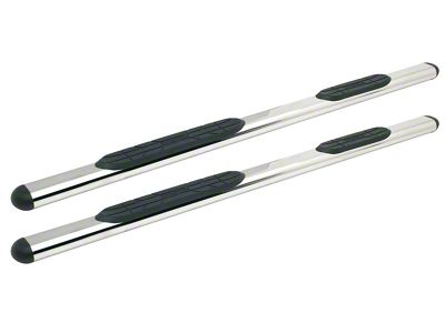 Premier 4 Oval Nerf Side Step Bars with Mounting Kit; Stainless Steel (05-23 Tacoma Access Cab)