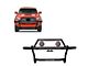 Rambler Grille Guard with 30-Inch LED Light Bar and 5.30-Inch Red Round Flood LED Lights; Matte Black (05-23 Tacoma)