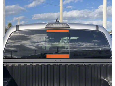 Rear Power Sliding Window Accent Trim; Inferno Orange (16-23 Tacoma)