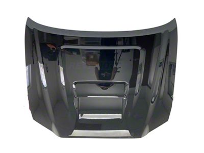 Replacement Aftermarket Hood with Scoop Opening; Black (16-23 Tacoma)