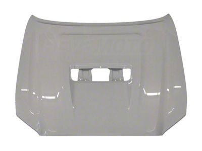 Replacement Aftermarket Hood with Scoop Opening; Super White 2 (16-23 Tacoma)