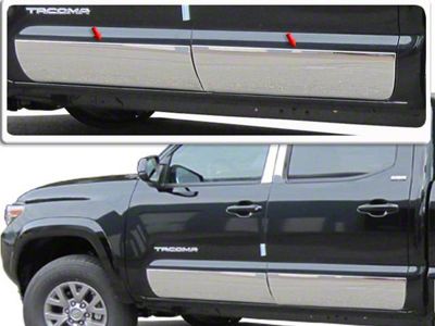 Rocker Panel Trim; Stainless Steel (16-23 Tacoma Double Cab w/ 5-Foot Bed)