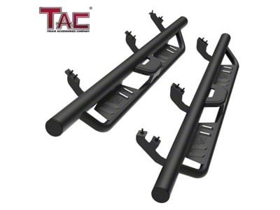 Rocker Slider Drop Running Boards; Fine Textured Black (24-25 Tacoma Double Cab)