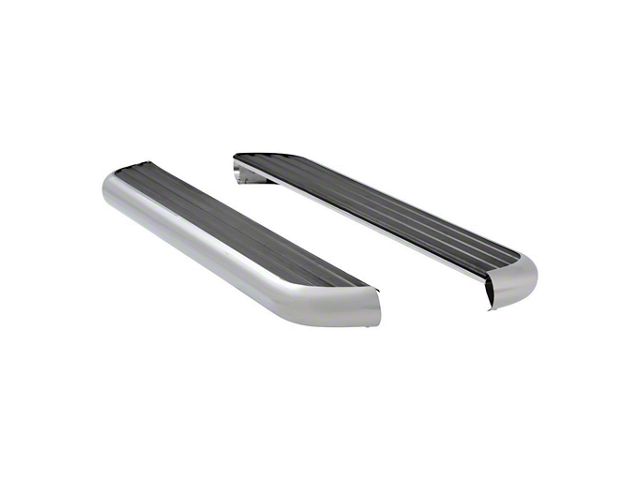 MegaStep 6.50-Inch Running Boards without Mounting Brackets; Polished Stainless (05-23 Tacoma Access Cab)