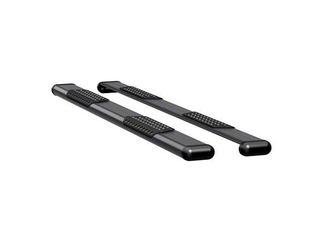 O-Mega II 6-Inch Oval Side Step Bars without Mounting Brackets; Textured Black (05-23 Tacoma Double Cab)