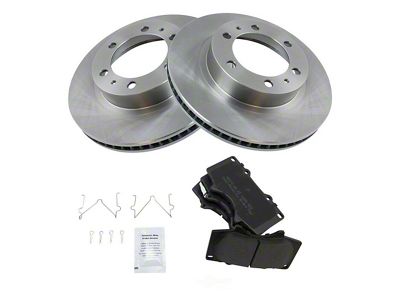 Semi-Metallic 6-Lug Brake Rotor and Pad Kit; Front (05-15 Tacoma Pre Runner; 16-23 2WD Tacoma)