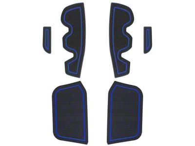 Side Door Pocket Foam Inserts; Black/Blue (16-23 Tacoma Access Cab)