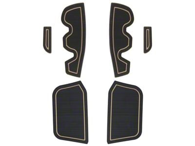 Side Door Pocket Foam Inserts; Black/Tan (16-23 Tacoma Access Cab)