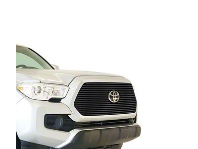 Stainless Steel Billet Upper Grille Insert; Black (18-19 Tacoma w/ TSS Sensor)