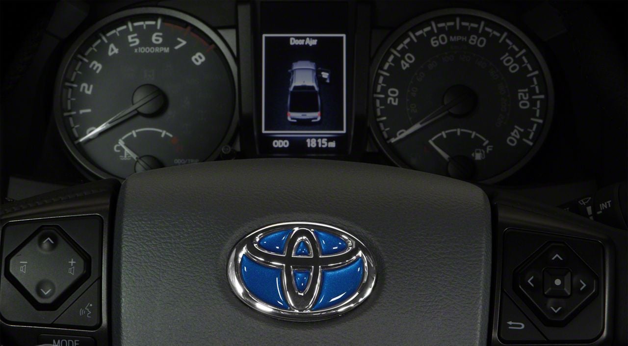 Tacoma Steering Wheel Emblem Inserts; Blazing Blue (16-23 Tacoma ...