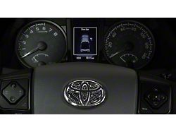 Steering Wheel Emblem Inserts; Domed Carbon Fiber (16-23 Tacoma)