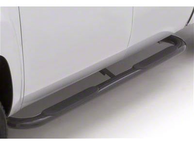 4-Inch Oval Bent Nerf Side Step Bars; Black (05-23 Tacoma Double Cab)