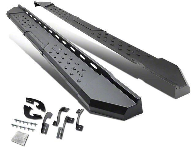 5.50-Inch Running Boards; Matte Black (05-21 Tacoma Double Cab)