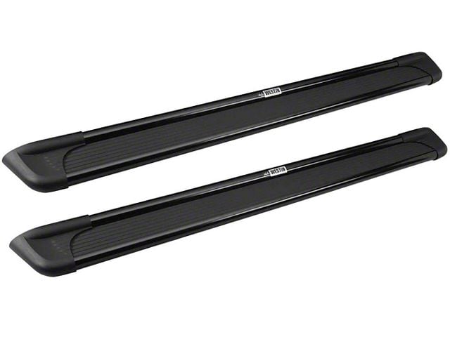 Sure-Grip Running Boards; Black Aluminum (05-23 Tacoma Double Cab)