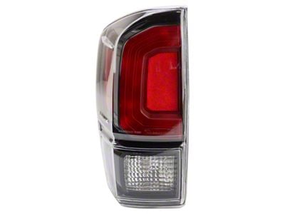 Tail Light; Black Housing; Red Clear Lens; Driver Side (20-23 Tacoma)