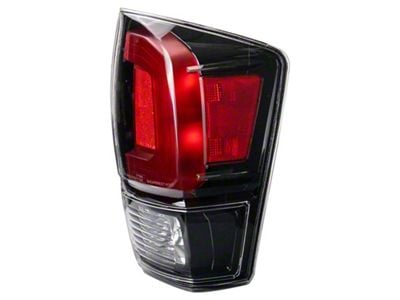 Tail Light; Black Housing; Red Clear Lens; Passenger Side (17-19 Tacoma)