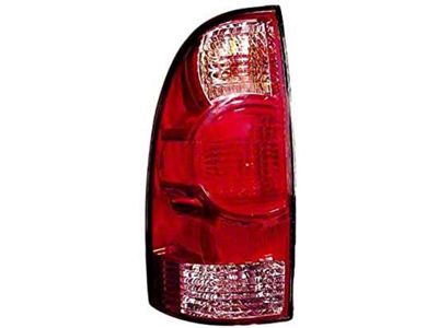 CAPA Replacement Tail Light; Chrome Housing; Red/Clear Lens; Driver Side (05-15 Tacoma)