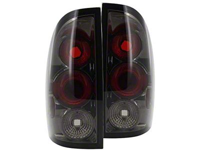 Euro Style Tail Lights; Chrome Housing; Smoked Lens (05-08 Tacoma)