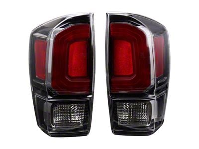 Tail Lights; Black Housing; Red Lens (20-23 Tacoma Limited)