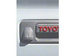 Tailgate Handle Letter Overlays; Forged Carbon Fiber (16-23 Tacoma)