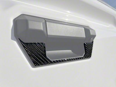 Tailgate Handle Overlays; Forged Carbon Fiber (24-25 Tacoma)