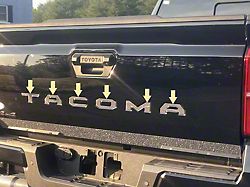 Tailgate Letter Inserts; Stainless Steel (24-25 Tacoma)