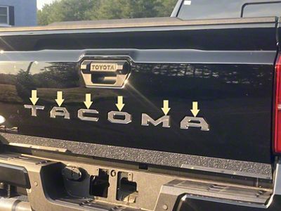 Tailgate Letter Inserts; Stainless Steel (24-25 Tacoma)