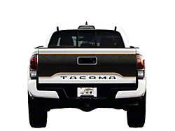 Topographic Map Tailgate Graphic; Black with Orange Outline (16-23 Tacoma)