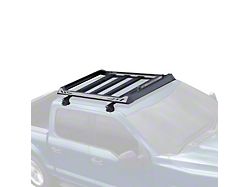 Traveler Cross Bar Roof Rack with Aluminum Basket; Black (16-23 Tacoma)