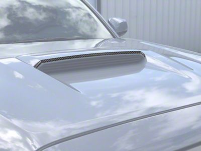 Upper Hood Scoop Line Accent; Forged Carbon Fiber (16-23 Tacoma)