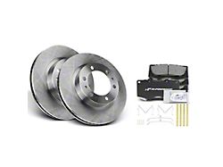 Vented 6-Lug Brake Rotor and Pad Kit; Front (05-23 Tacoma)