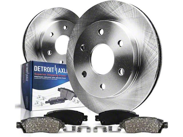 Vented 6-Lug Brake Rotor and Pad Kit; Front (05-23 6-Lug Tacoma)