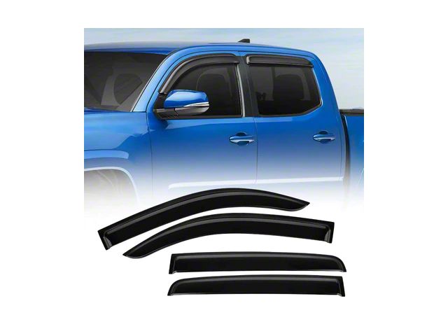 Ventvisor Side Window Deflectors; Front and Rear (16-23 Tacoma Double Cab)