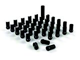 Teraflex Black Spline Drive Lug Nuts; 9/16-Inch; Set of 36 (07-18 Jeep Wrangler JK)