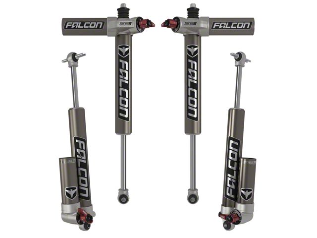 Falcon Shocks 3.3 Adjustable Piggyback Front and Rear Shocks for 5 to 6-Inch Lift (07-18 Jeep Wrangler JK 2-Door)