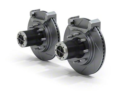 Teraflex Front 8-Lug Locking Hub Conversion Kit with Performance Slotted Rotors (07-18 Jeep Wrangler JK)